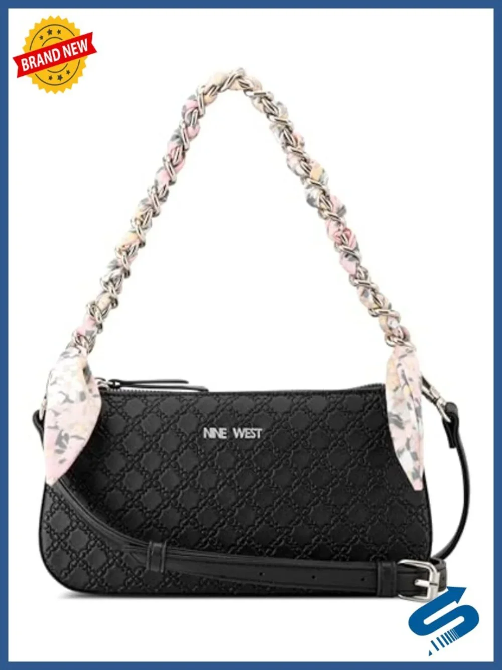 Faux Leather Mini Satchel Shoulder Bag with Magnetic Closure